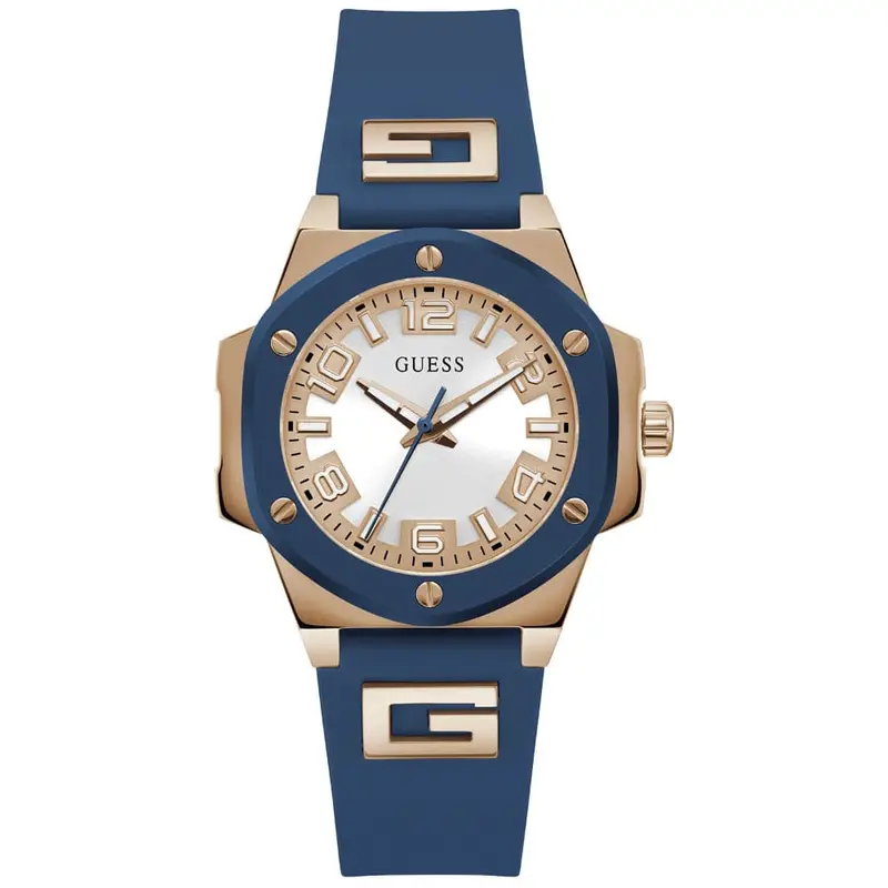 Guess G-Hype White Dial Blue Silicone Strap Women Watch Gw0555l4 1