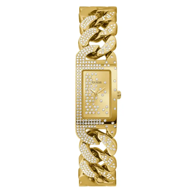 Guess Gold Chain Stainless Steel Strap Women Watch Gw0298l2 1