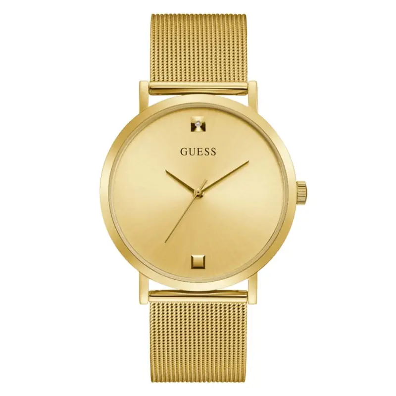 Guess Gold Dial Milanese Strap Men Watch Gw0460g2 1