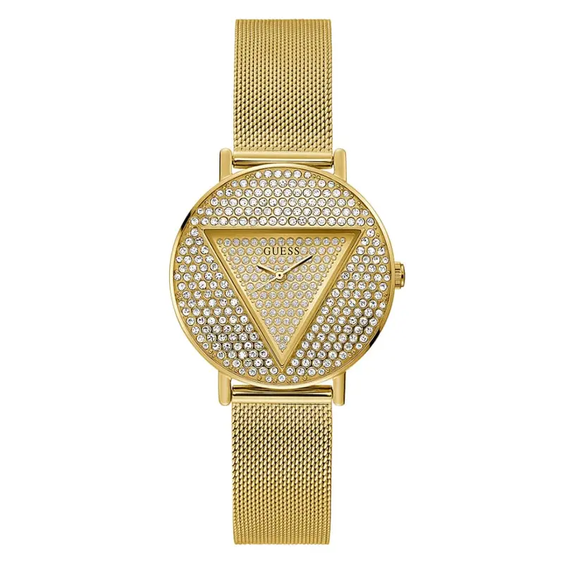 Guess Gold Dial Milanese Strap Women Watch Gw0477l2 1