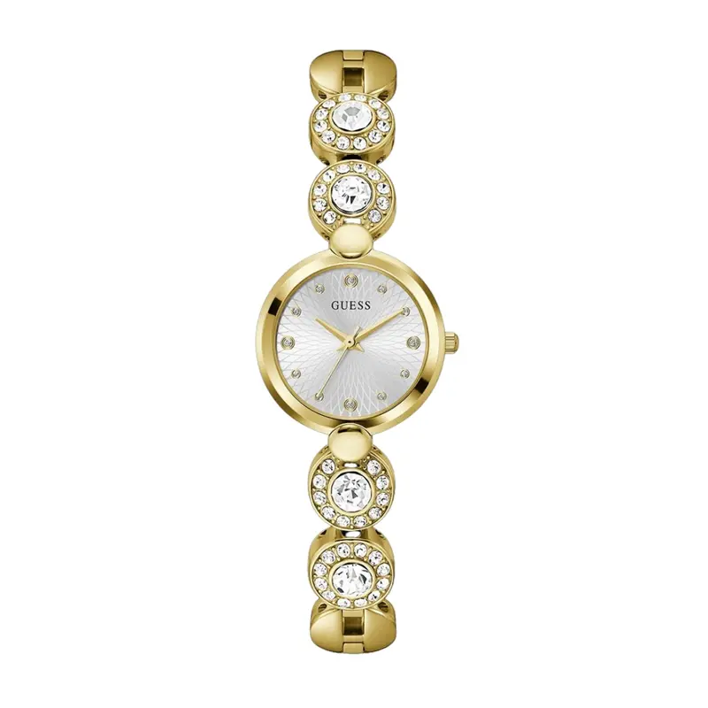 Guess Gold Tone Crystal Links Ladies Watch Gw0757l2 1