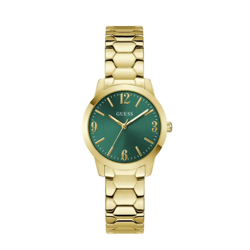 Guess Green Dial Gold Stainless Steel Strap Women's Watch Gw1028l2 1