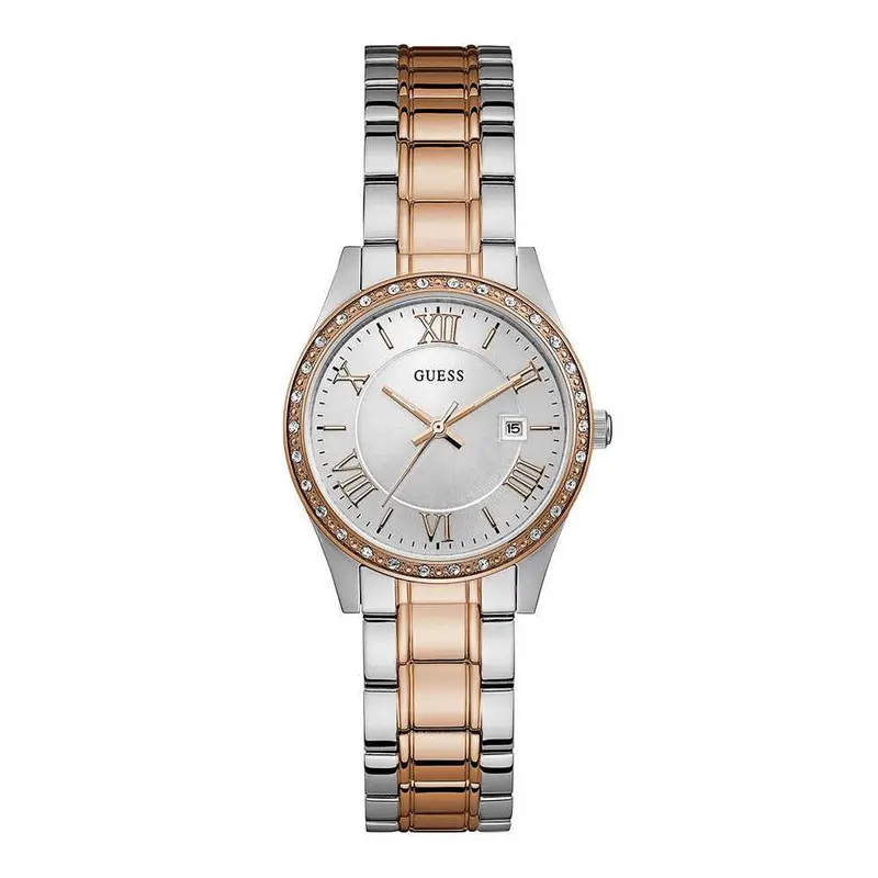 Guess Greenwich Two Tone Stainless Steel W0985l3 Women's Watch 1