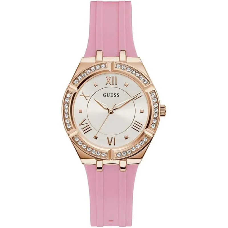 Guess Gw0034l3 Pink Silicone Women Watch 1