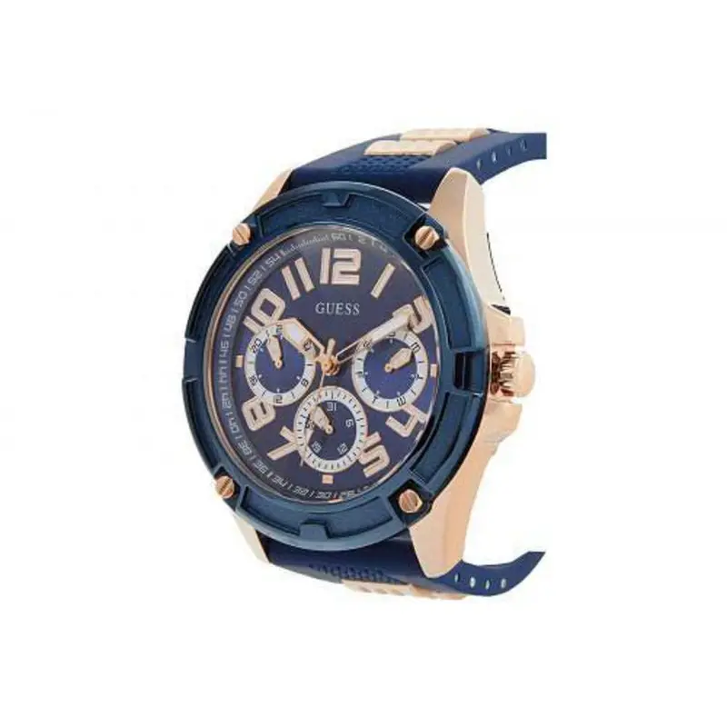Guess Gw0051g3 Multifunction Blue Rubber Strap Men's Watch 2