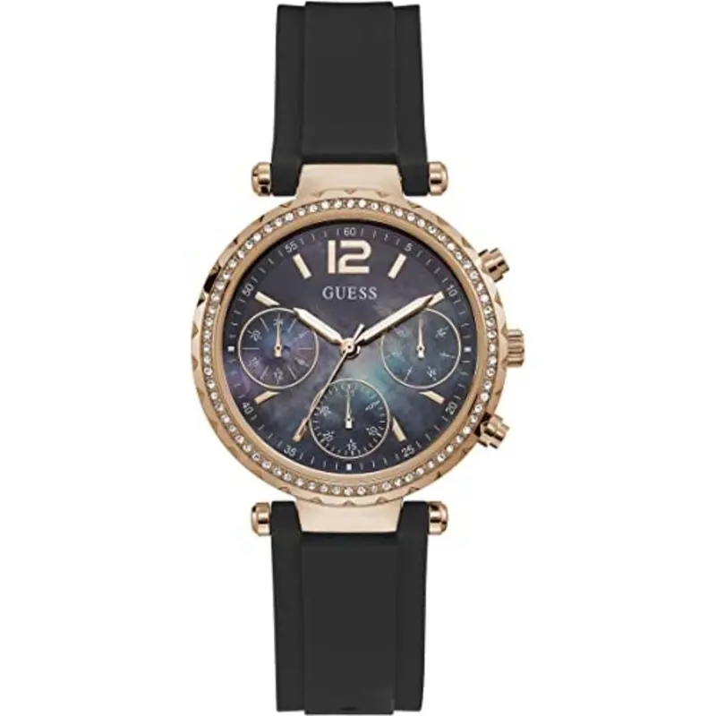 Guess Gw0113l2 Black Silicone Women's Watch 1
