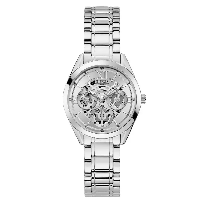 Guess Gw0253l1 Silver Tone Case Silver Tone Stainless Steel Women's Watch 1
