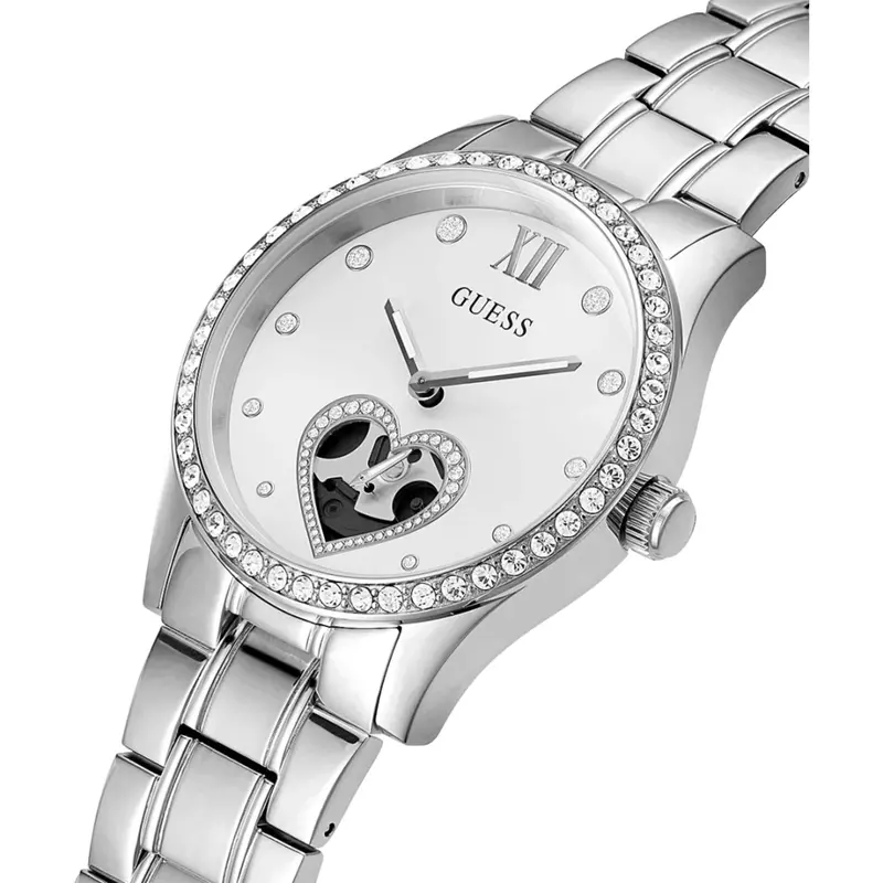 Guess Gw0380l1 Silver Tone Case Silver Tone Stainless Steel Women's Watch 2