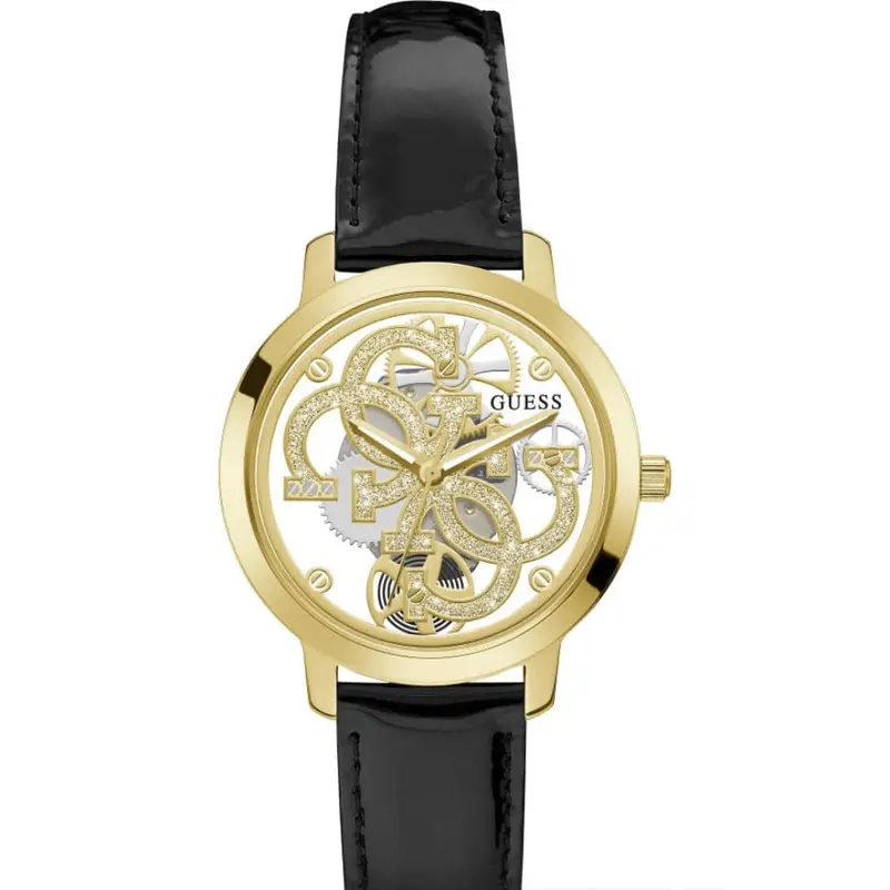 Guess Gw0383l1 Black Leather Ladies Watch 1