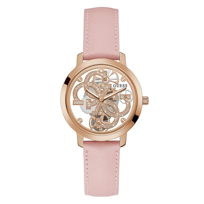 Guess Gw0383l2 Pink Leather Ladies Watch 1