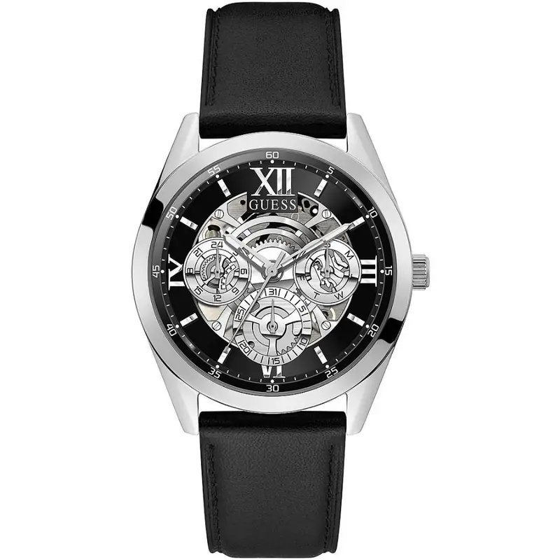 Guess Gw0389g1 Leather Strap Men Watch 1