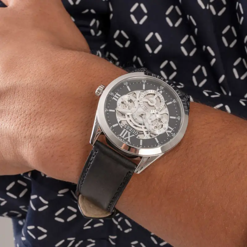 Guess Gw0389g1 Leather Strap Men Watch 2