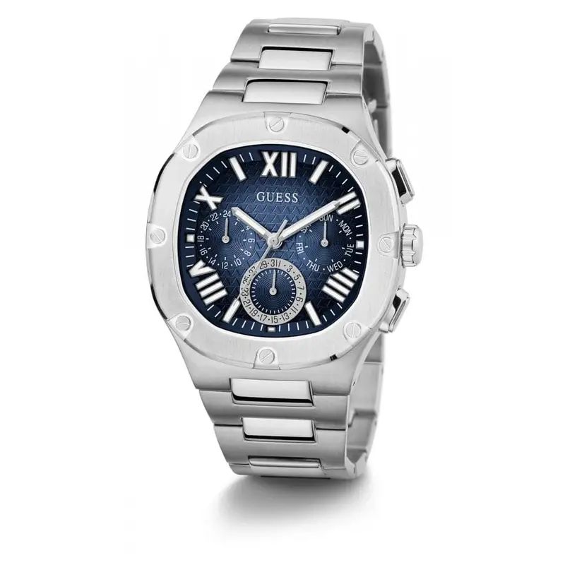 Guess Headline Multifunction Men's Silver Tone Watch Gw0572g1 1