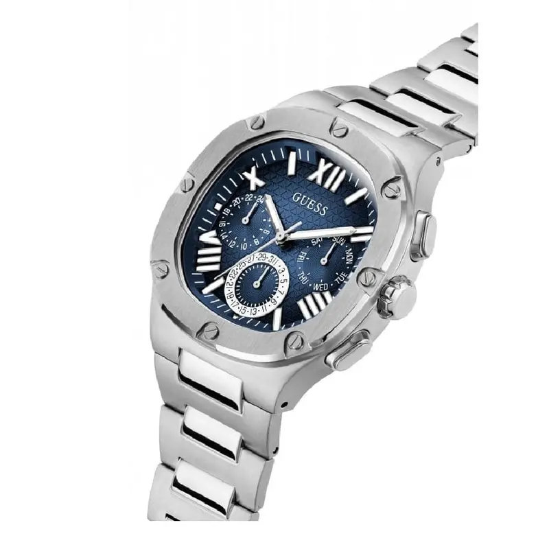 Guess Headline Multifunction Men's Silver Tone Watch Gw0572g1 2
