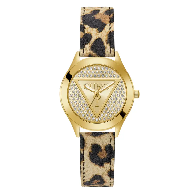 Guess Iconic Leopard Leather Strap 40Th Anniversary Watch Gw0745l2 1