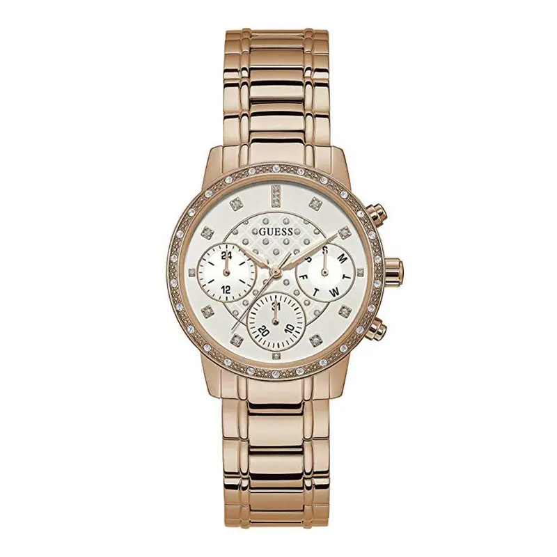 Guess Iconic Rose Gold Stainless Steel W1022l3 Women's Watch 1