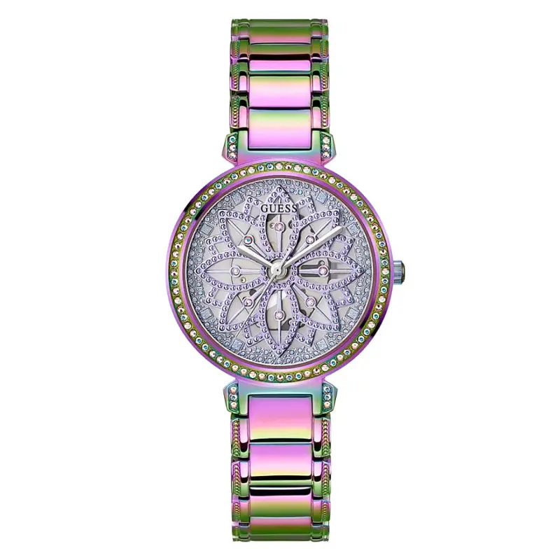 Guess Iridescent Stainless Steel Strap Women Watch Gw0528l4 1