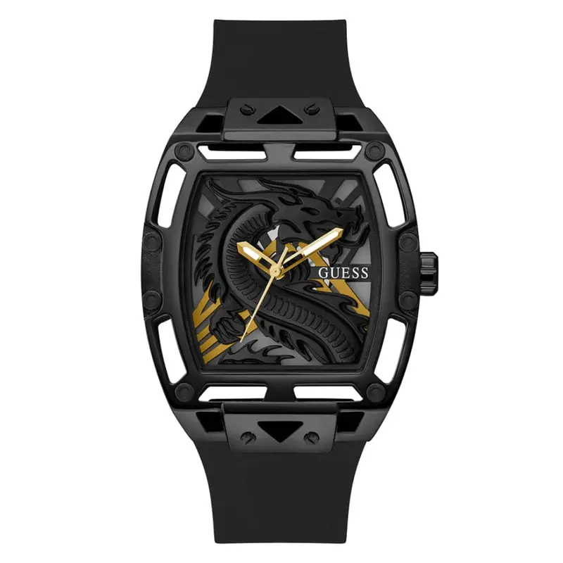 Guess Limited Edition Lunar New Year Black Silicone Strap Men Watch Gw0648g1 1