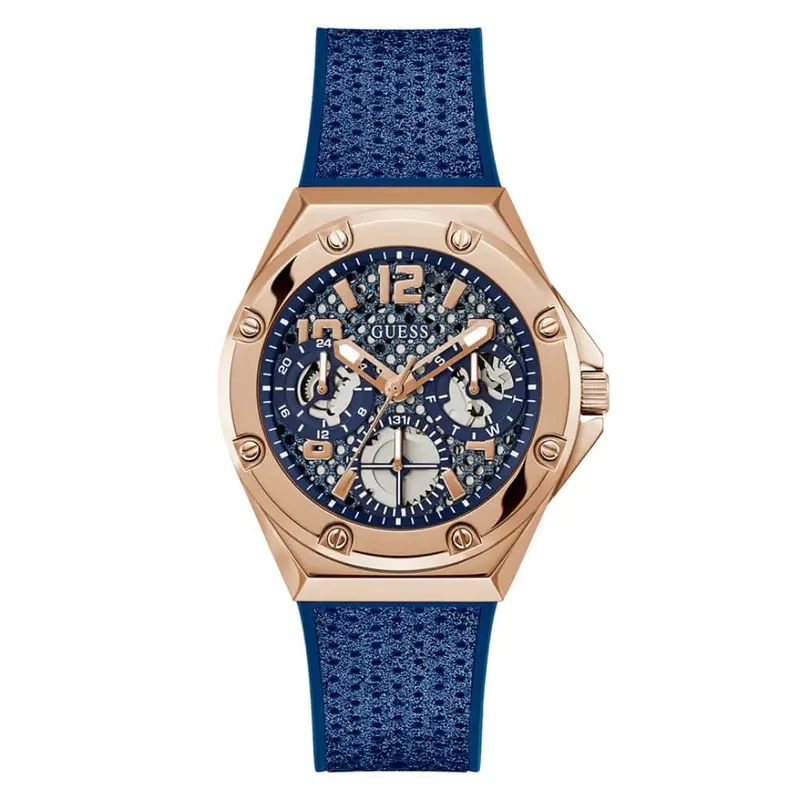 Guess Multifunction Blue Silicone Strap Women Watch Gw0620l3 1