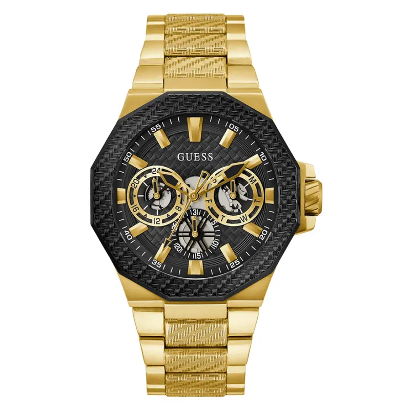 Guess Multifunction Gold Stainless Steel Strap Men Watch Gw0636g2 1