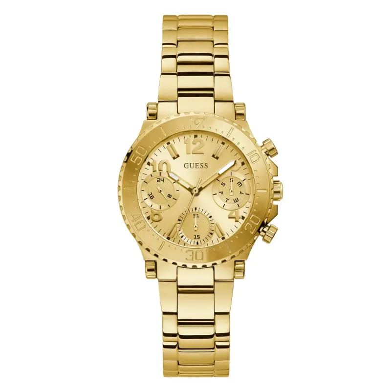 Guess Multifunction Gold Stainless Steel Strap Women Watch Gw0465l1 1