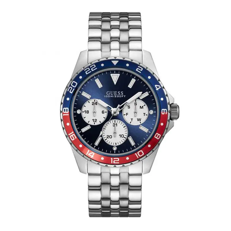 Guess Odyssey Silver Stainless Steel W1107g2 Men's Watch 1