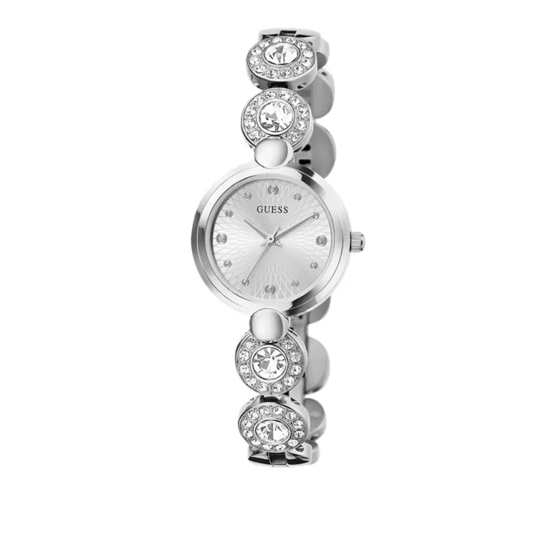 Guess Silver Crystal Links Ladies Watch Gw0757l1 2