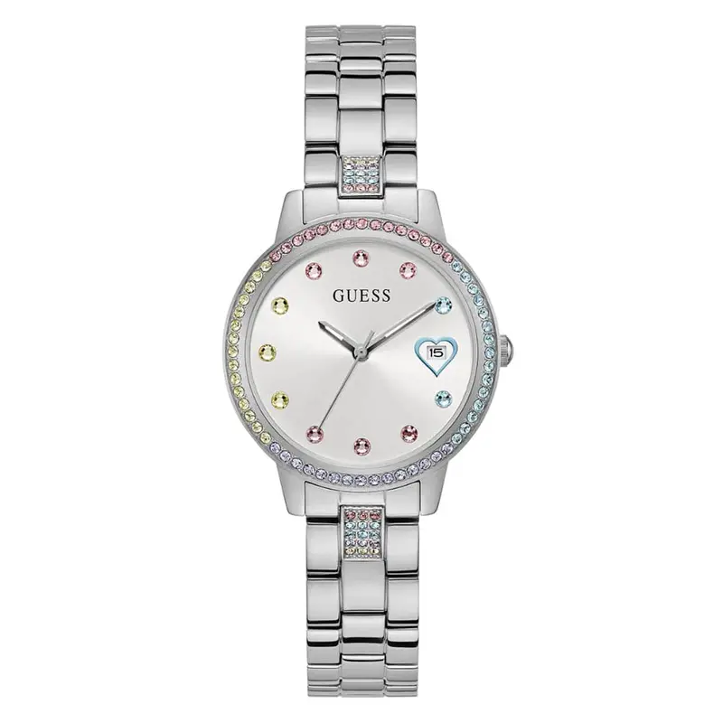 Guess Silver Dial Stainless Steel Strap Women Watch Gw0657l1 1