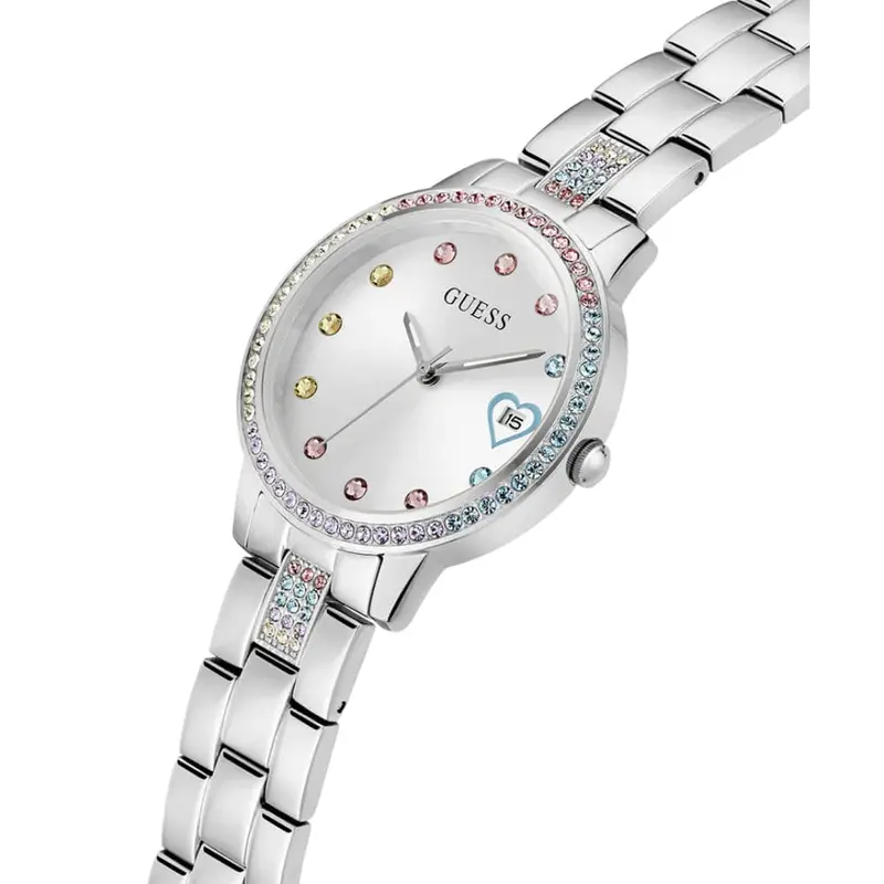 Guess Silver Dial Stainless Steel Strap Women Watch Gw0657l1 2