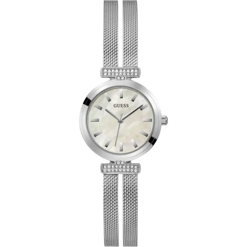 Guess Silver Mesh Bracelet Strap Women Watch Gw0471l1 1