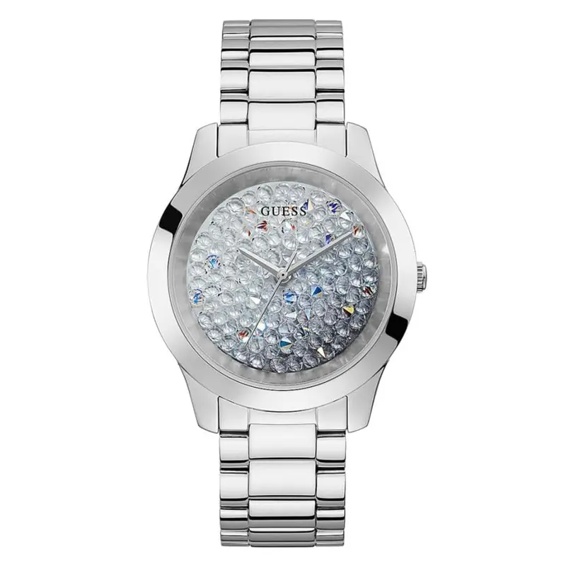 Guess Silver Tone Case Stainless Steel Gw0020l1 Women's Watch 1