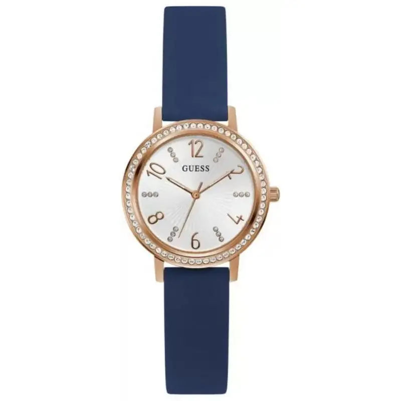 Guess White Dial And Blue Silicon Strap Women Watch Gw0591l1 1