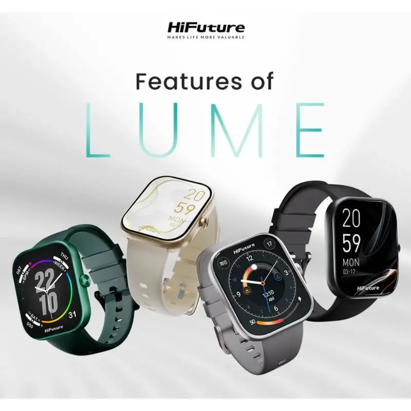 Hifuture Silicone Strap Lume Collection Unisex Smartwatch 1
