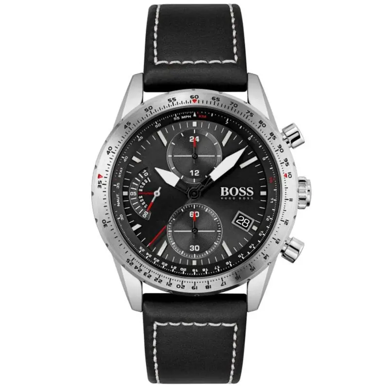 Hugo Boss 1513853 Black Leather Men Watch 1