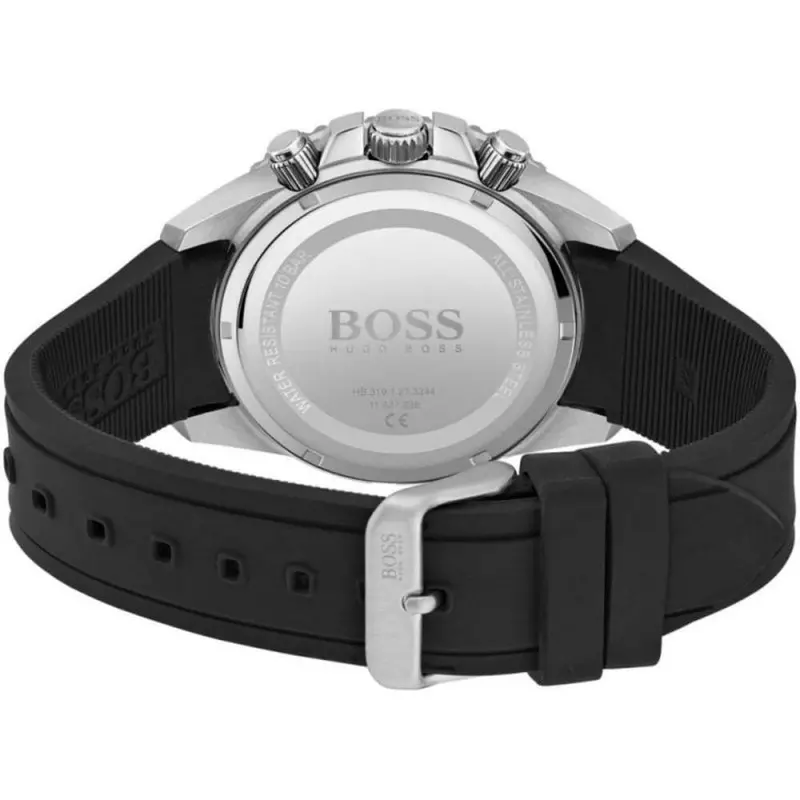 Hugo Boss 1513912 Black Leather Chronograph Mens Watch 2