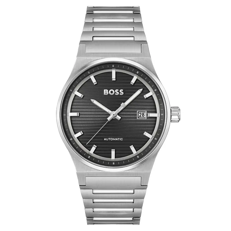 Hugo Boss Candor Auto Black Dial Steel Men's Watch 1514117 1