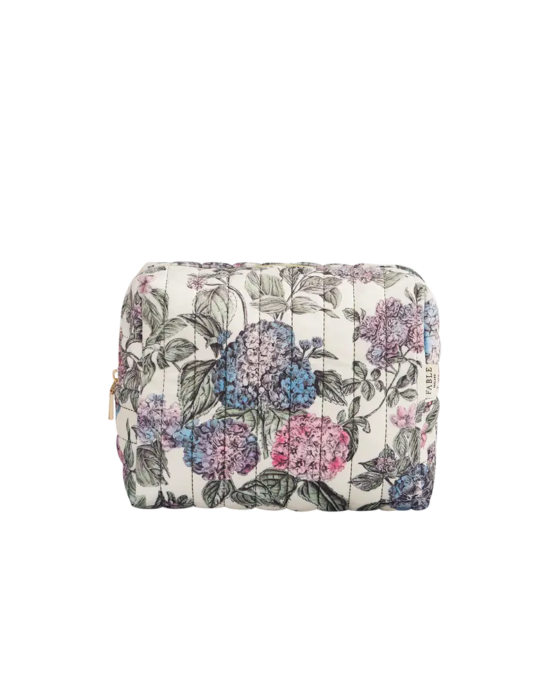 Hydrangea Large Quilted Makeup Bag 1