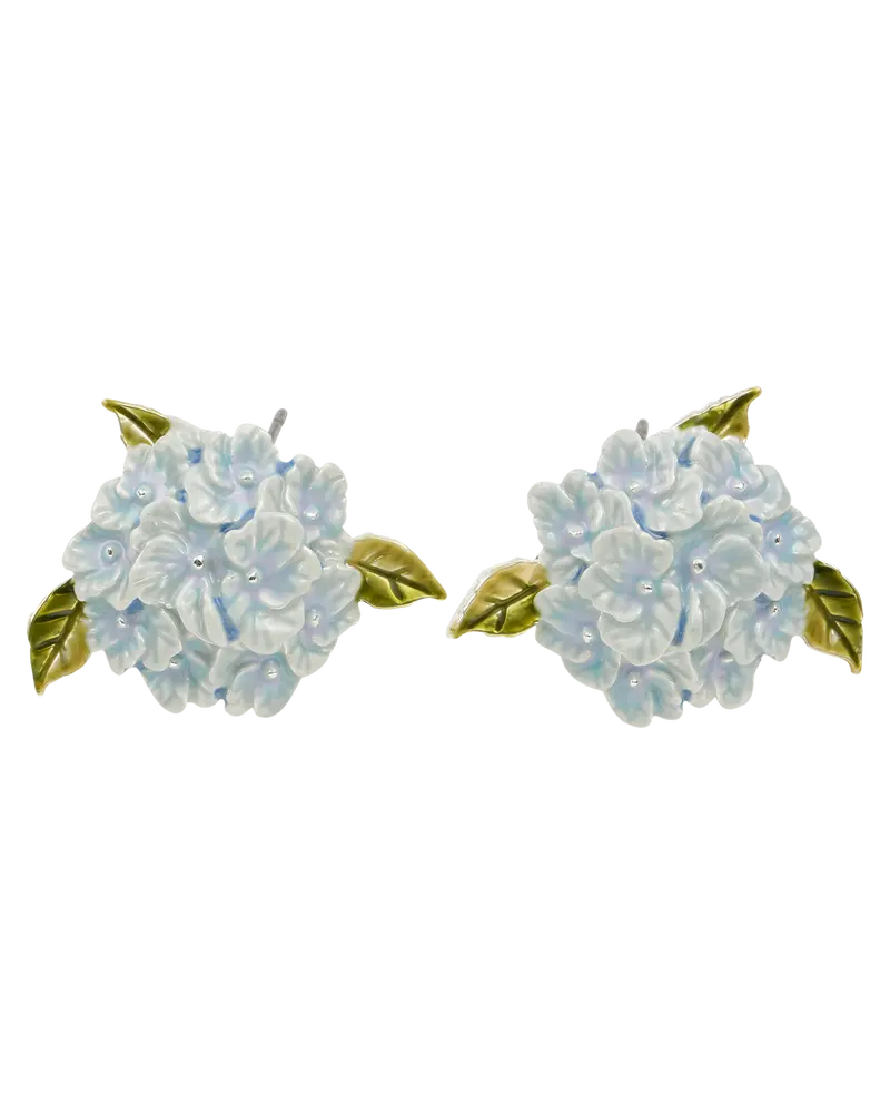 Hydrangea Silver Earrings 1