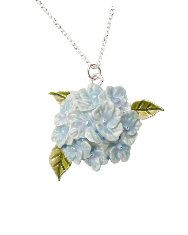 Hydrangea Silver Necklace 1