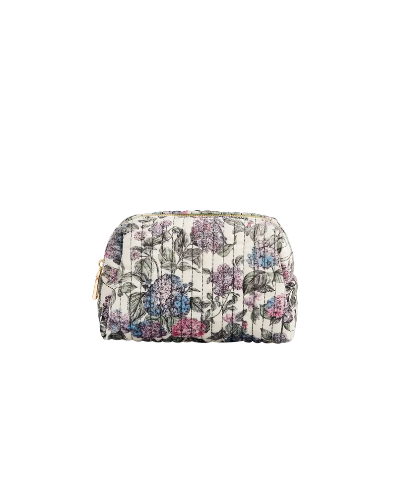 Hydrangea Small Quilted Makeup Bag 1