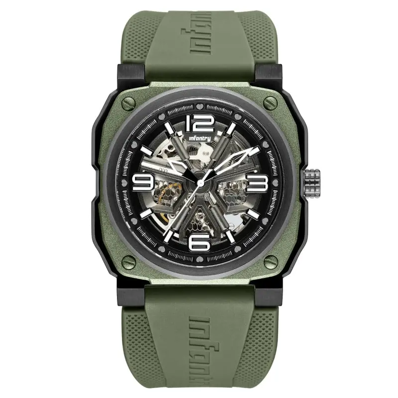 Infantry Analog Green Silicone Strap Men Watch Mod47-Fc-06-C 1