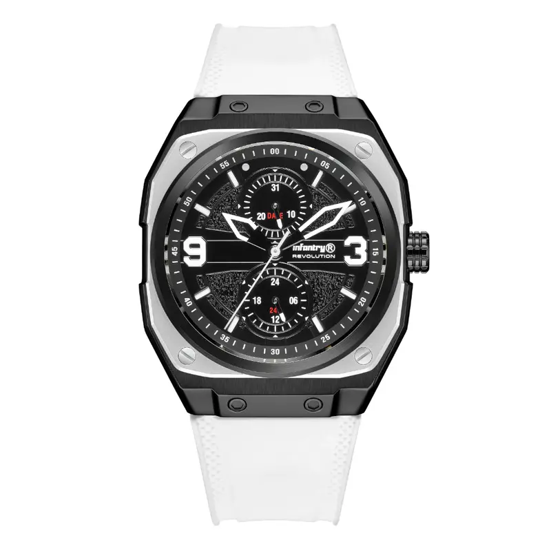 Infantry Chronograph Genuine Leather Strap Men Watch Mod42-Fly-Allb 1