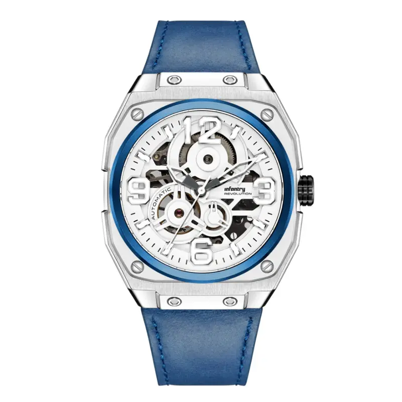 Infantry The Skyster Blue Leather Strap Men Watch Revo-Mod-06-C 1