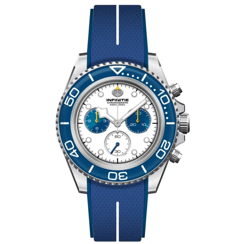 Infinitie Aquarist White Dial Blue Strap Watch Rm-S2-03 1