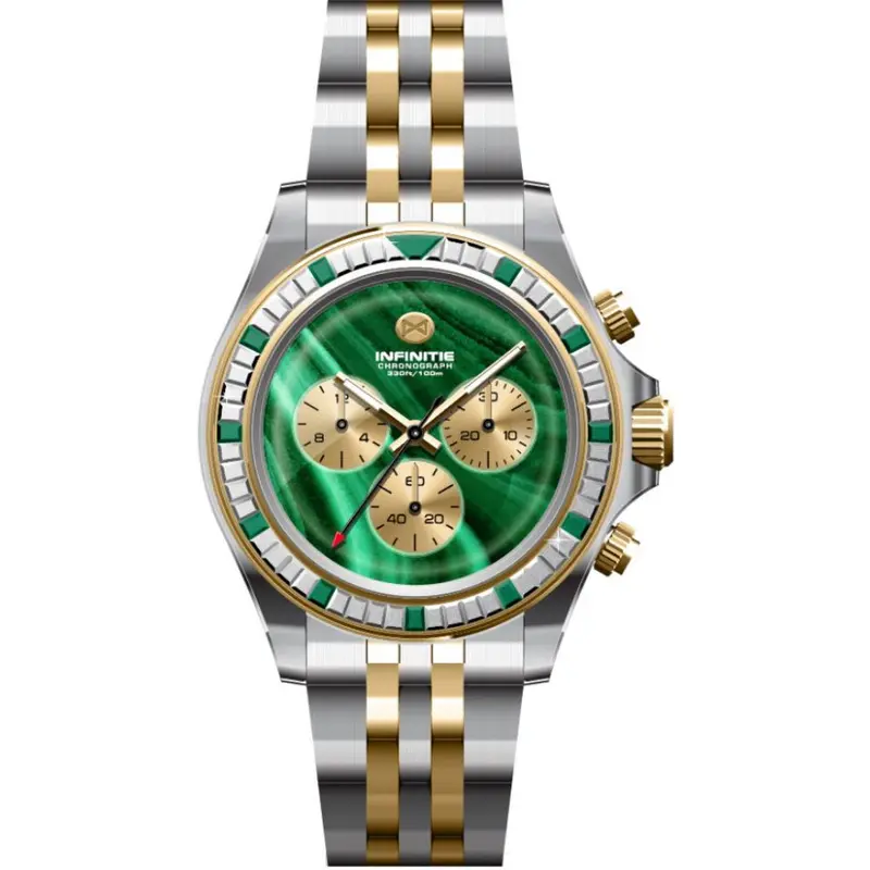 Infinitie Gorgeous Gold With Silver Steel Watch Rm-D3-09 1