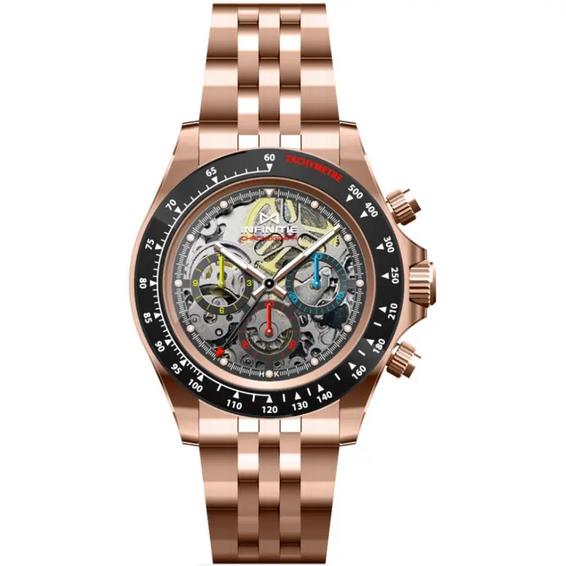 Infinitie Robustious Rose Gold Steel Watch Rm-D4-03 1