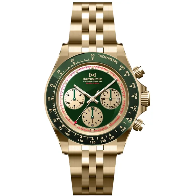 Infinitie Velocity Gold Stainless Steel Watch Rm-D3-03 1