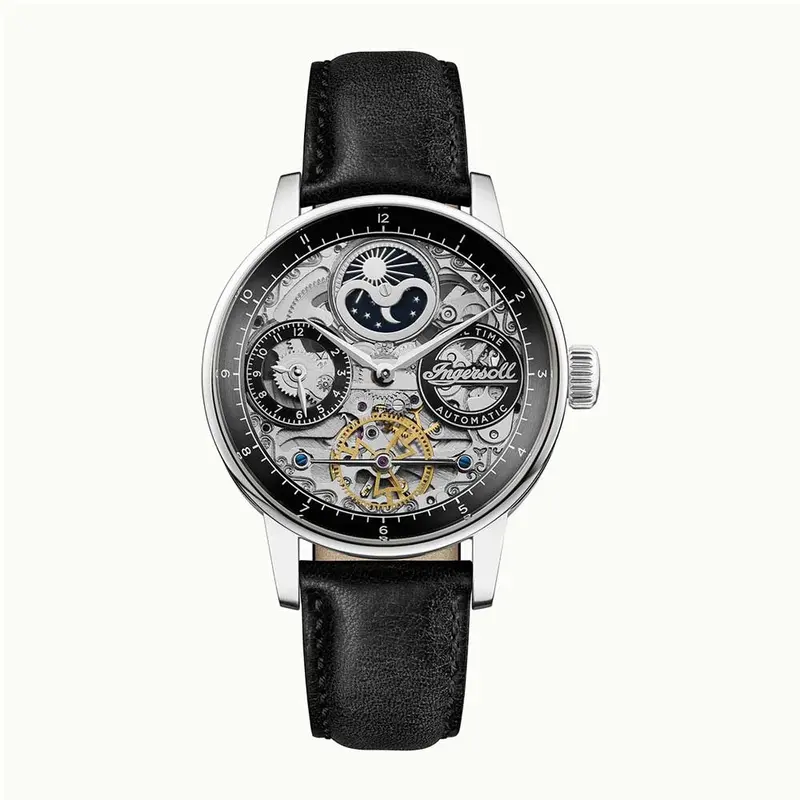 Ingersoll Automatic The Jazz I07701 Black Leather Men's Watch 1