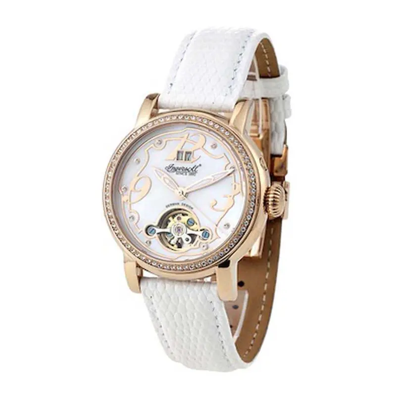 Ingersoll Concord Automatic Rose Gold Stainless Steel In5005rgwh White Leather Strap Ladies' Watch 2