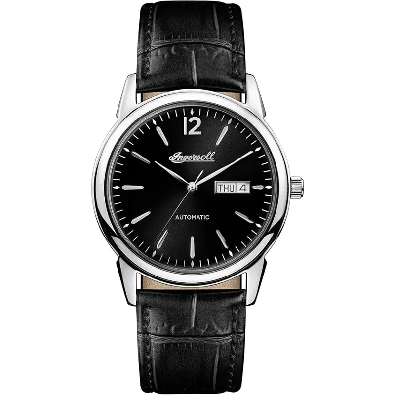 Ingersoll I00502 The New Haven Black Leather Strap Men's Watch 1